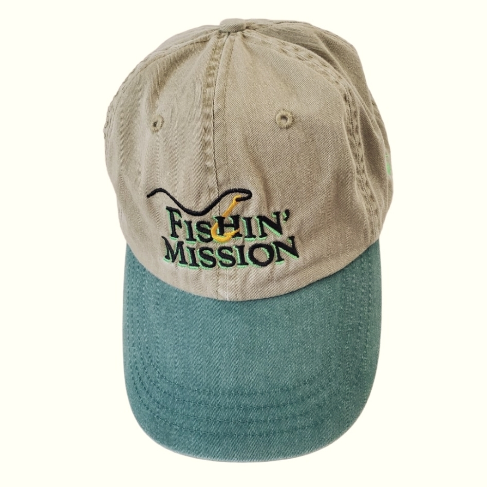 Fishin Mission hat ,fishing  ball cap with hook embroidered